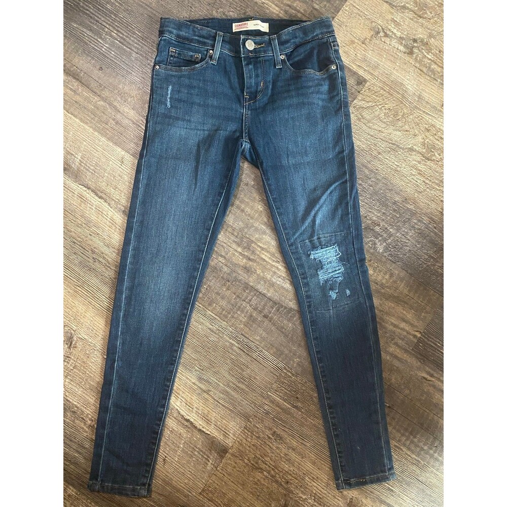 Nwot girls Levi’s Sz 10 super skinny stretch dark denim jeans